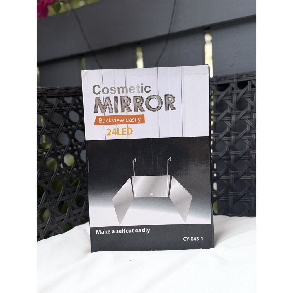 24 LED Tri-Fold Lighted Makeup Mirror – White